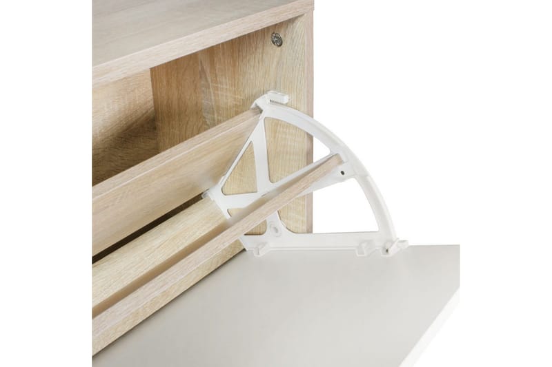 Garderobe Wohnling Vegghengt knaggrekke med speil, skohylle, sponplate, moderne Sonoma - Sonoma - Oppbevaring - Garderober & garderobesystem - Garderobeinnredning - Skohylle garderobe