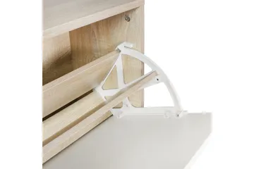 Garderobe Wohnling Vegghengt knaggrekke med speil, skohylle, sponplate, moderne Sonoma - Sonoma - Møbler - Gangmøbler - Møbelsett til gang & entre