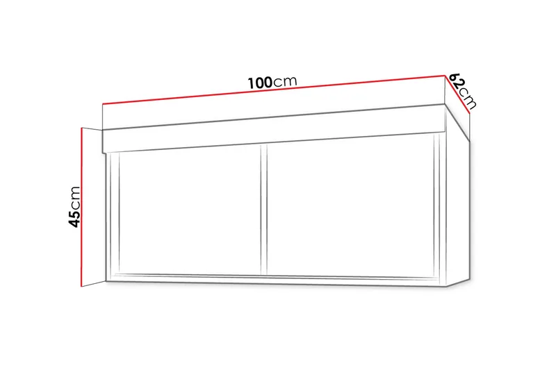 Szaf Hylle 62x100 cm til Garderobe - Oppbevaring - Garderober & garderobesystem - Garderobeinnredning - Hyllekonsoll til garderobe