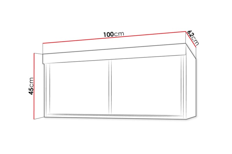 Szaf Hylle 62x100 cm til Garderobe - Oppbevaring - Garderober & garderobesystem - Garderobeinnredning - Hyllekonsoll til garderobe