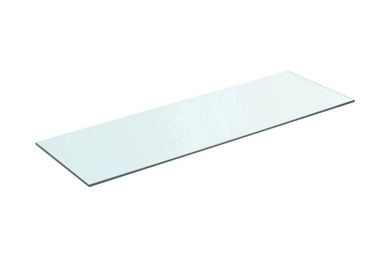 Hyllepanel klart glass 80x25 cm - Hvit - Hylleplan & hyllekonsoll - Hylleplan til garderobe