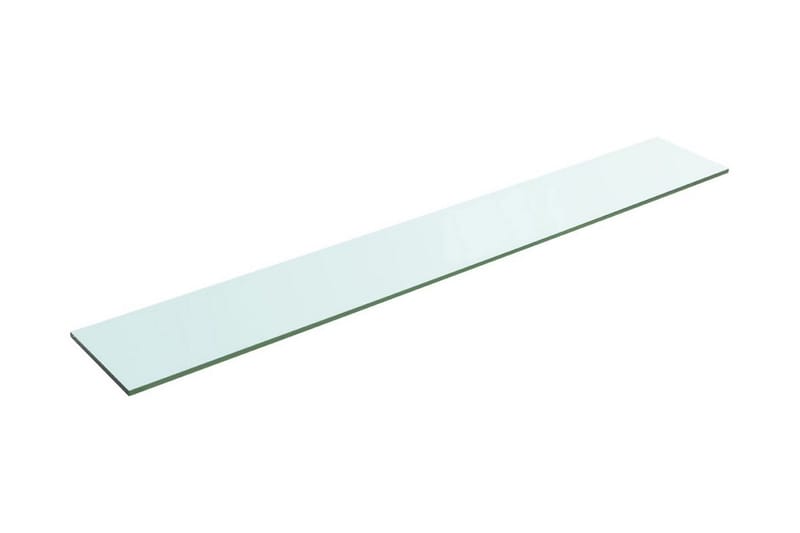 Hyllepanel klart glass 100x15 cm - Hvit - Hylleplan til garderobe - Hylleplan & hyllekonsoll