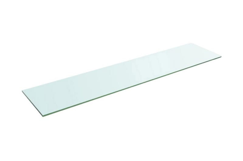 Hyllepanel klart glass 110x25 cm - Hvit - Hylleplan & hyllekonsoll - Hylleplan til garderobe