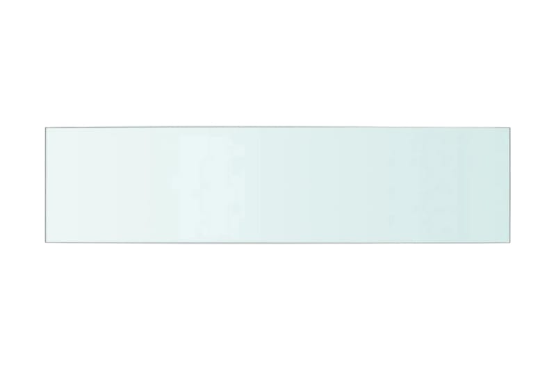 Hyllepanel klart glass 60x15 cm - Gjennomsiktig - Hylleplan til garderobe - Hylleplan & hyllekonsoll