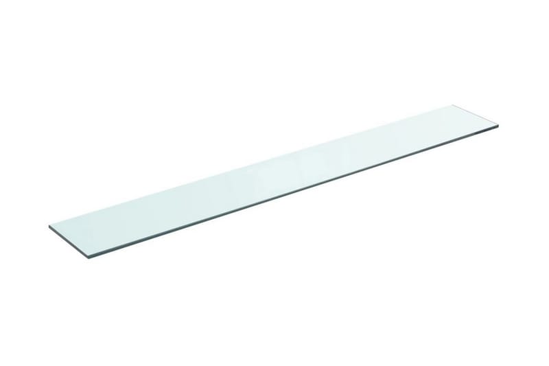 Hyllepanel klart glass 90x12 cm - Hvit - Hylleplan & hyllekonsoll - Hylleplan til garderobe