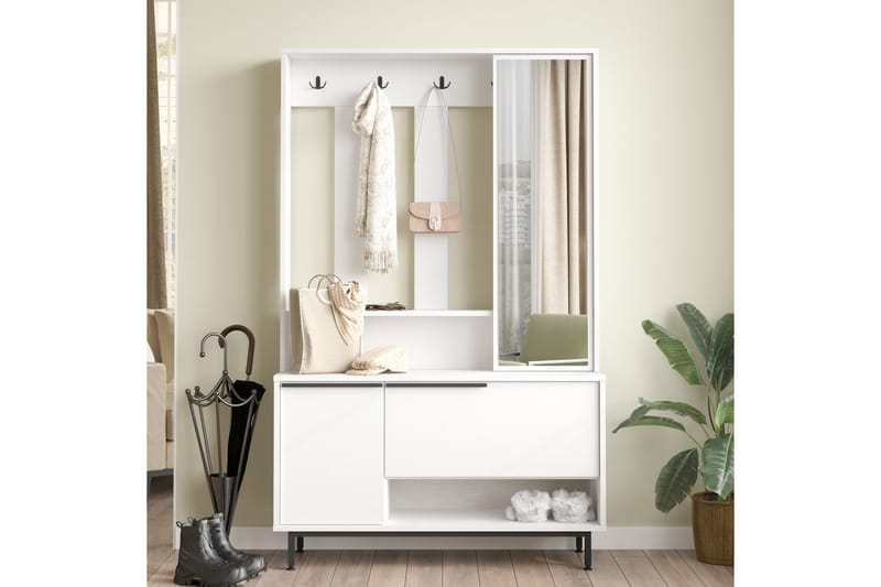 Liyakat Gangmøbel - Hvit - Oppbevaring - Garderober & garderobesystem - Garderobeinnredning - Kurvstativ