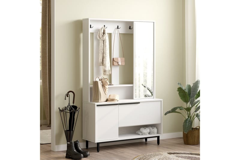 Liyakat Gangmøbel - Hvit - Oppbevaring - Garderober & garderobesystem - Garderobeinnredning - Kurvstativ
