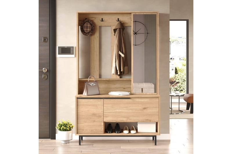 Liyakat Gangmøbel - Valnøtt - Oppbevaring - Garderober & garderobesystem - Garderobeinnredning - Kurvstativ