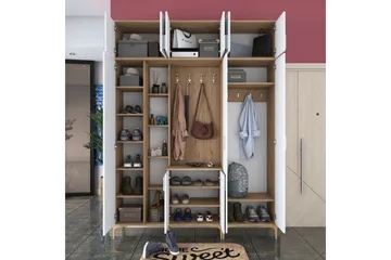 Lukkha Gangmøbel - Valnøtt/Hvit - Oppbevaring - Garderober & garderobesystem - Garderobeinnredning - Kurvstativ