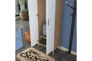 Lukkha Gangmøbel - Valnøtt/Hvit - Oppbevaring - Garderober & garderobesystem - Garderobeinnredning - Kurvstativ