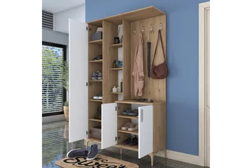 Lukkha Gangmøbel - Valnøtt/Hvit - Oppbevaring - Garderober & garderobesystem - Garderobeinnredning - Kurvstativ