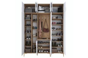 Lukkha Gangmøbel - Valnøtt/Hvit - Oppbevaring - Garderober & garderobesystem - Garderobeinnredning - Kurvstativ