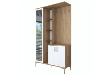 Lukkha Gangmøbel - Valnøtt/Hvit - Oppbevaring - Garderober & garderobesystem - Garderobeinnredning - Kurvstativ