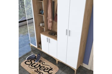 Lukkha Gangmøbel - Valnøtt/Hvit - Oppbevaring - Garderober & garderobesystem - Garderobeinnredning - Kurvstativ