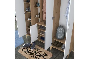 Lukkha Gangmøbel - Valnøtt/Hvit - Oppbevaring - Garderober & garderobesystem - Garderobeinnredning - Kurvstativ