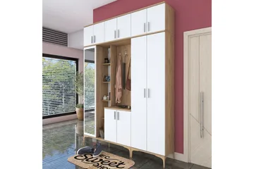 Lukkha Gangmøbel - Valnøtt/Hvit - Oppbevaring - Garderober & garderobesystem - Garderobeinnredning - Kurvstativ