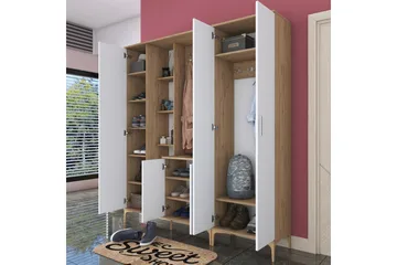 Lukkha Gangmøbel - Valnøtt/Hvit - Oppbevaring - Garderober & garderobesystem - Garderobeinnredning - Kurvstativ