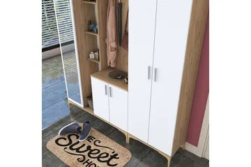 Lukkha Gangmøbel - Valnøtt/Hvit - Oppbevaring - Garderober & garderobesystem - Garderobeinnredning - Kurvstativ