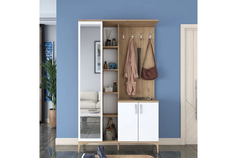 Lukkha Gangmøbel, Valnøtt/Hvit