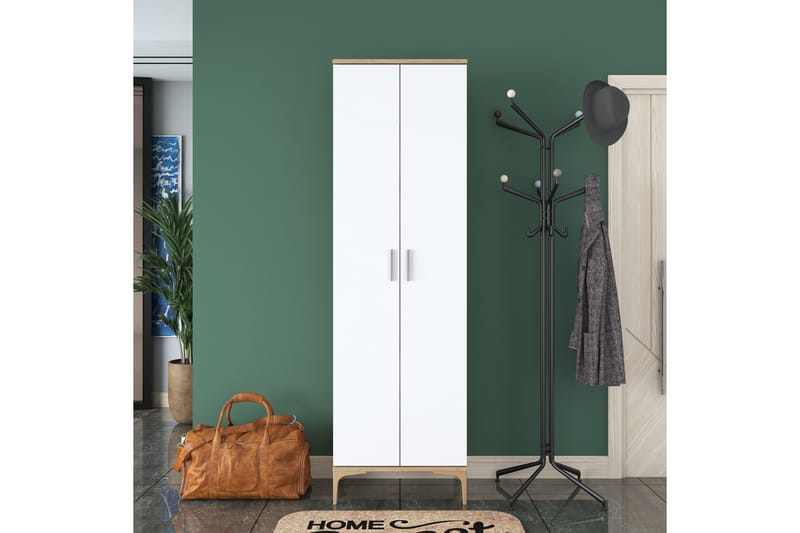 Lukkha Gangmøbel - Valnøtt/Hvit - Oppbevaring - Garderober & garderobesystem - Garderobeinnredning - Kurvstativ