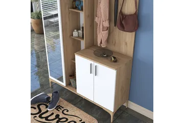 Lukkha Gangmøbel - Valnøtt/Hvit - Oppbevaring - Garderober & garderobesystem - Garderobeinnredning - Kurvstativ