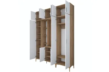 Lukkha Gangmøbel - Valnøtt/Hvit - Oppbevaring - Garderober & garderobesystem - Garderobeinnredning - Kurvstativ