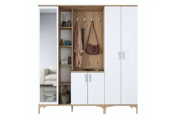 Lukkha Gangmøbel - Valnøtt/Hvit - Oppbevaring - Garderober & garderobesystem - Garderobeinnredning - Kurvstativ