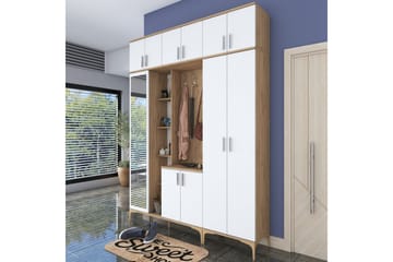 Lukkha Gangmøbel - Valnøtt/Hvit - Oppbevaring - Garderober & garderobesystem - Garderobeinnredning - Kurvstativ