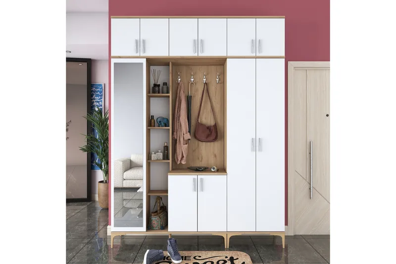 Lukkha Gangmøbel, Valnøtt/Hvit