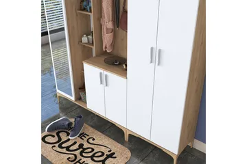 Lukkha Gangmøbel - Valnøtt/Hvit - Oppbevaring - Garderober & garderobesystem - Garderobeinnredning - Kurvstativ