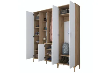 Lukkha Gangmøbel - Valnøtt/Hvit - Oppbevaring - Garderober & garderobesystem - Garderobeinnredning - Kurvstativ