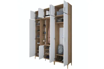 Lukkha Gangmøbel - Valnøtt/Hvit - Oppbevaring - Garderober & garderobesystem - Garderobeinnredning - Kurvstativ