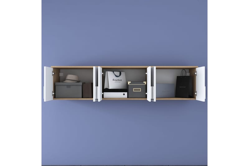 Lukkha Gangmøbel - Valnøtt/Hvit - Oppbevaring - Garderober & garderobesystem - Garderobeinnredning - Kurvstativ