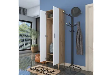 Lukkha Gangmøbel - Valnøtt/Hvit - Oppbevaring - Garderober & garderobesystem - Garderobeinnredning - Kurvstativ