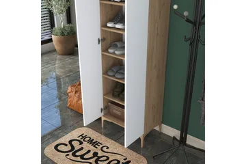 Lukkha Gangmøbel - Valnøtt/Hvit - Oppbevaring - Garderober & garderobesystem - Garderobeinnredning - Kurvstativ