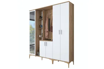 Lukkha Gangmøbel - Valnøtt/Hvit - Oppbevaring - Garderober & garderobesystem - Garderobeinnredning - Kurvstativ