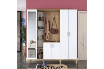 Lukkha Gangmøbel - Valnøtt/Hvit - Oppbevaring - Garderober & garderobesystem - Garderobeinnredning - Kurvstativ