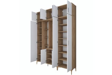 Lukkha Gangmøbel - Valnøtt/Hvit - Oppbevaring - Garderober & garderobesystem - Garderobeinnredning - Kurvstativ