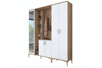 Lukkha Gangmøbel - Valnøtt/Hvit - Oppbevaring - Garderober & garderobesystem - Garderobeinnredning - Kurvstativ