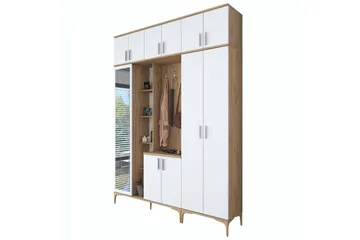 Lukkha Gangmøbel - Valnøtt/Hvit - Oppbevaring - Garderober & garderobesystem - Garderobeinnredning - Kurvstativ