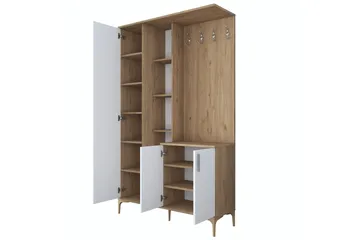 Lukkha Gangmøbel - Valnøtt/Hvit - Oppbevaring - Garderober & garderobesystem - Garderobeinnredning - Kurvstativ