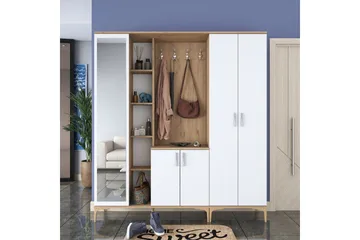 Lukkha Gangmøbel - Valnøtt/Hvit - Oppbevaring - Garderober & garderobesystem - Garderobeinnredning - Kurvstativ