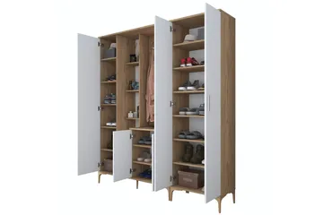 Lukkha Gangmøbel - Valnøtt/Hvit - Oppbevaring - Garderober & garderobesystem - Garderobeinnredning - Kurvstativ