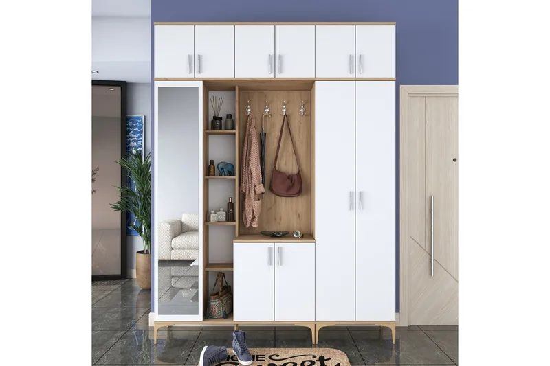 Lukkha Gangmøbel, Valnøtt/Hvit