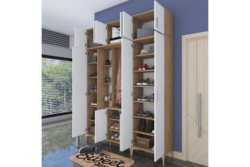 Lukkha Gangmøbel - Valnøtt/Hvit - Oppbevaring - Garderober & garderobesystem - Garderobeinnredning - Kurvstativ