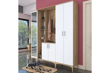 Lukkha Gangmøbel - Valnøtt/Hvit - Oppbevaring - Garderober & garderobesystem - Garderobeinnredning - Kurvstativ