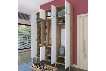 Lukkha Gangmøbel - Valnøtt/Hvit - Oppbevaring - Garderober & garderobesystem - Garderobeinnredning - Kurvstativ