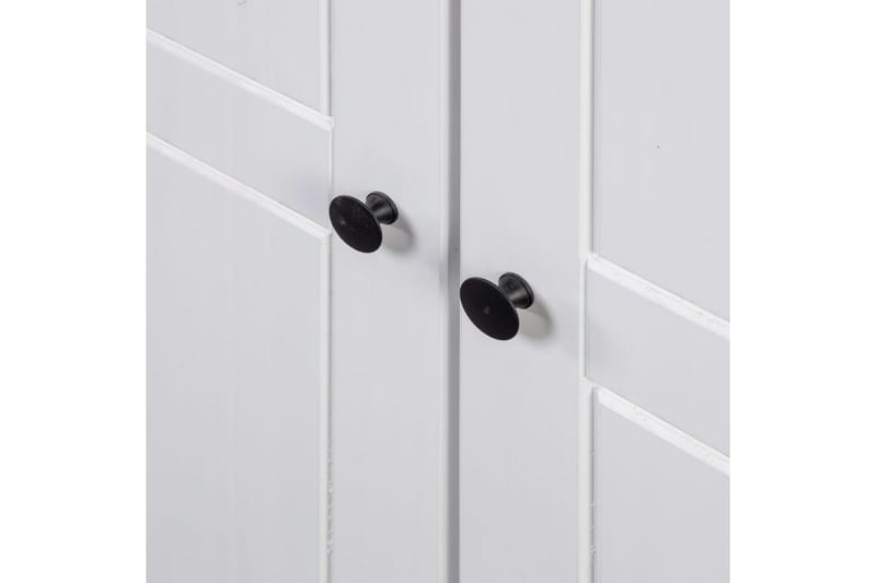 Garderobeskap 3 dører hvit 118x50x171,5 cm furu Panama Range - Hvit - Garderober & garderobesystem - Garderobeskap