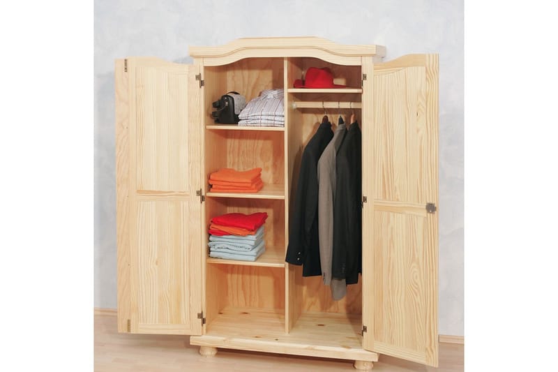 Amalia Garderobe 104 cm - Furu - Oppbevaring - Garderober & garderobesystem - Garderobeskap