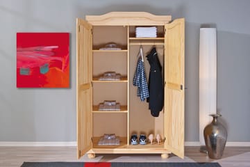 Amalia Garderobe 104 cm - Furu - Oppbevaring - Garderober & garderobesystem - Garderobeskap